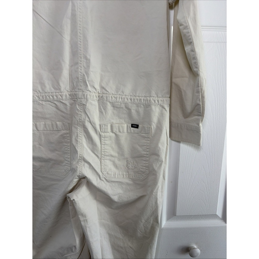 Vans Lizzie Armanto Coverall Womens XS Cream Embroidered Boiler Suit Jumpsuit - Picture 7 of 9